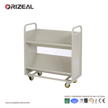 ORIZEAL Mobile Bookshelf carrinho de biblioteca em movimento